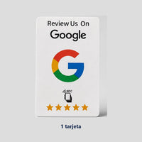 Lo que llega si eliges 1 tarjeta: una tarjeta NFC de reseñas de Google